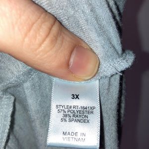 Simple gray long sleeve dress/long shirt plus size 3X